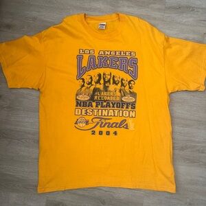 Vintage 2004 Los Angeles Lakers Playoff final Reloaded Kobe, Shaq shirt 2XL